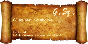 Glasner Szabina névjegykártya